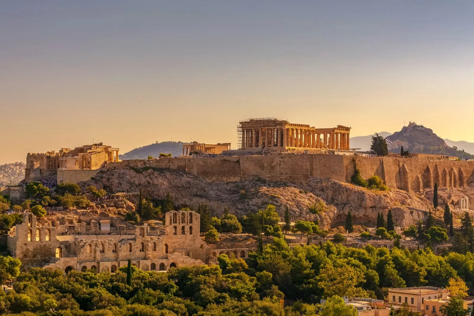 The Parthenon at golden hour, Acropolis of Athens